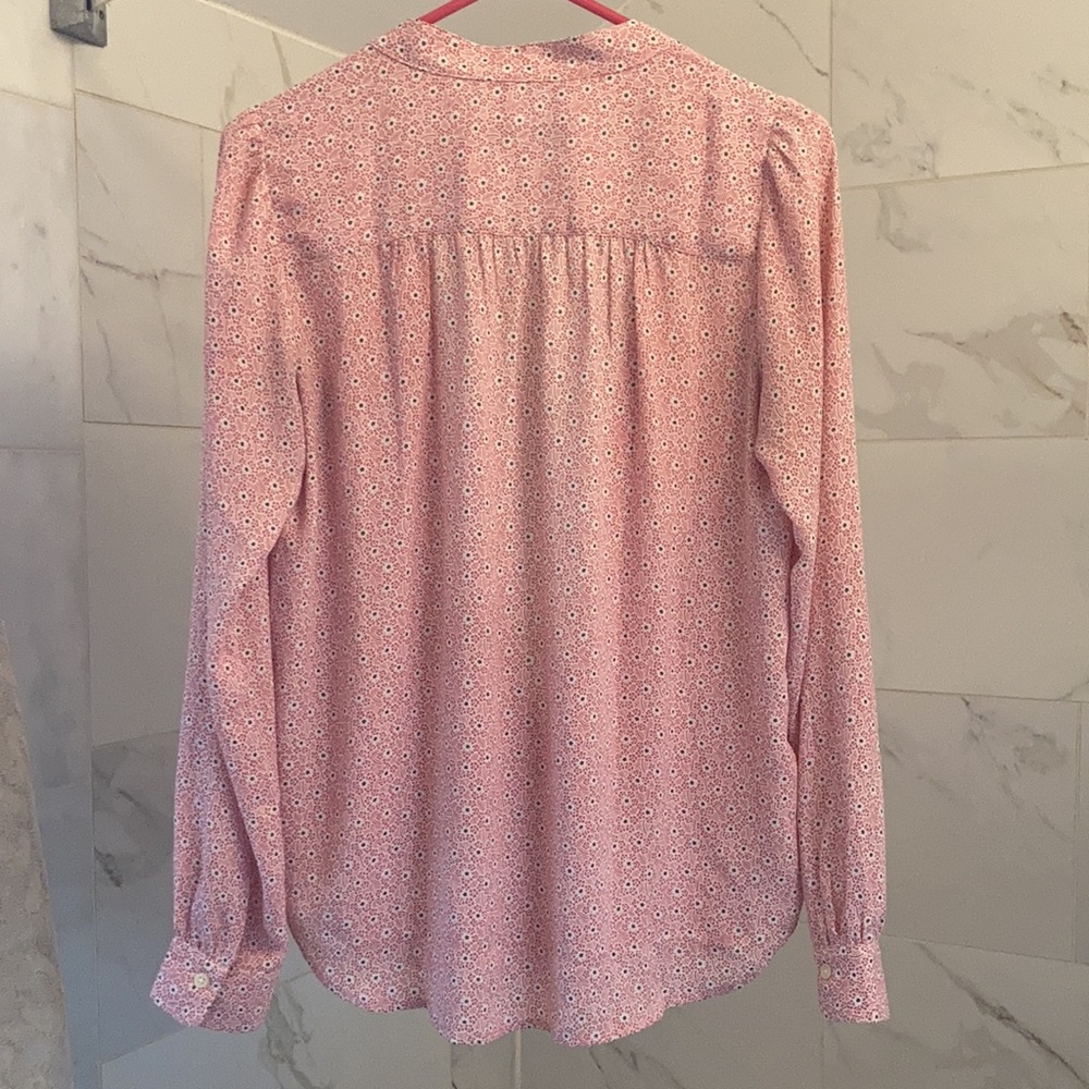 Pink Floral blouse Loft - Picture 3 of 4
